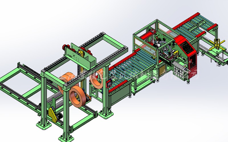 鋼絲、焊絲（sī）包裝、碼垛、貼標、捆紮（zhā）機