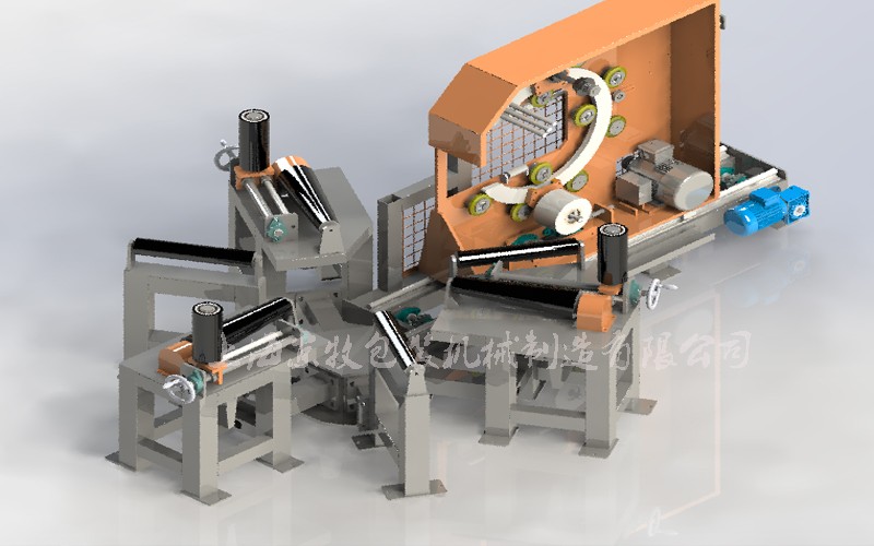 機頭移動臥式（shì）銅管纏繞包（bāo）裝機